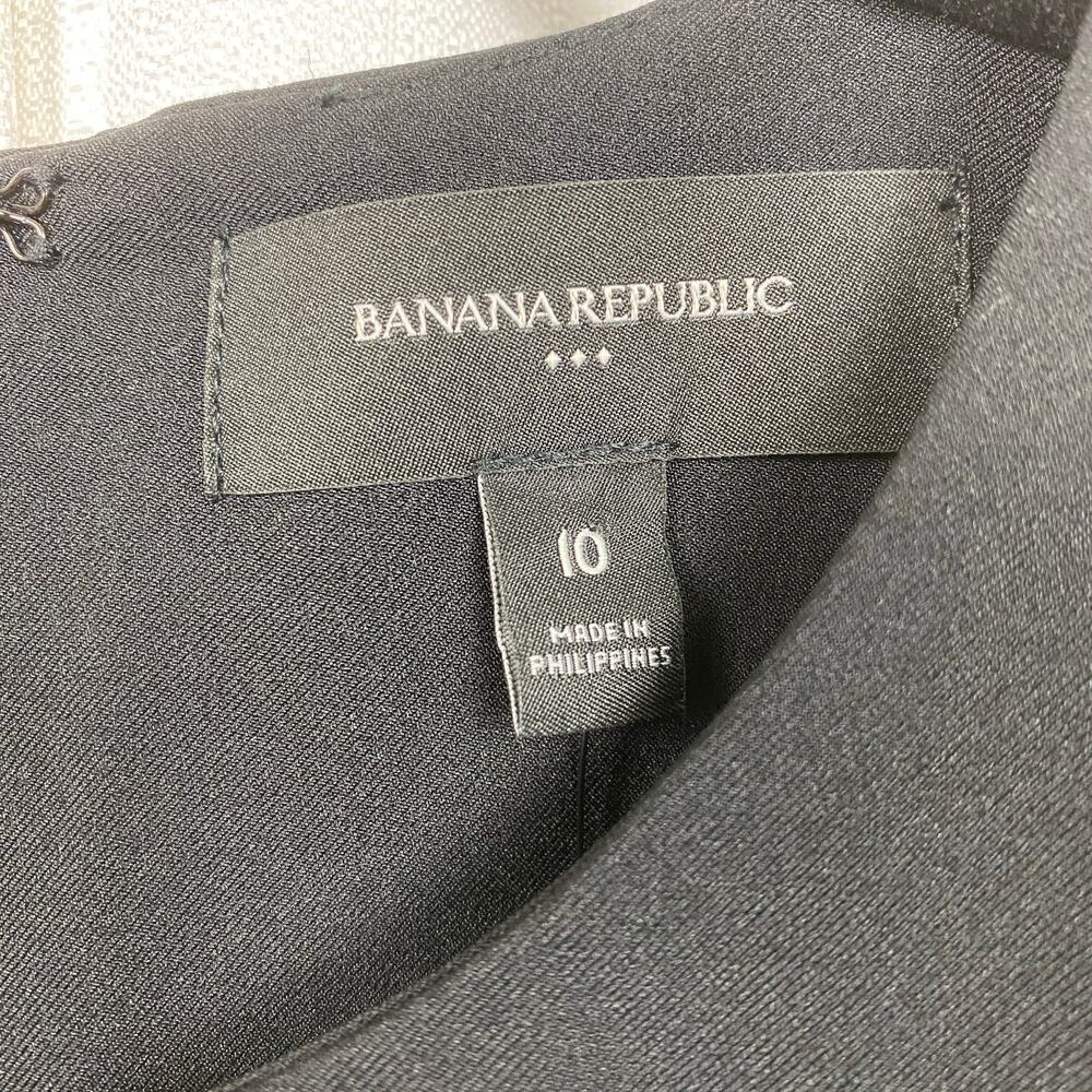 Banana Republic Black Sculpted Knee Length Sheath Dress Sz.10 NWT - Picture 7 of 15
